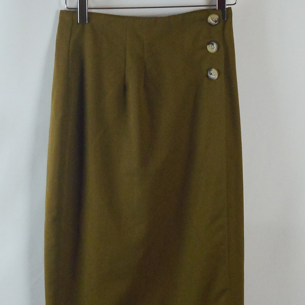 Danielle B Womens Wrap Button Front Skirt